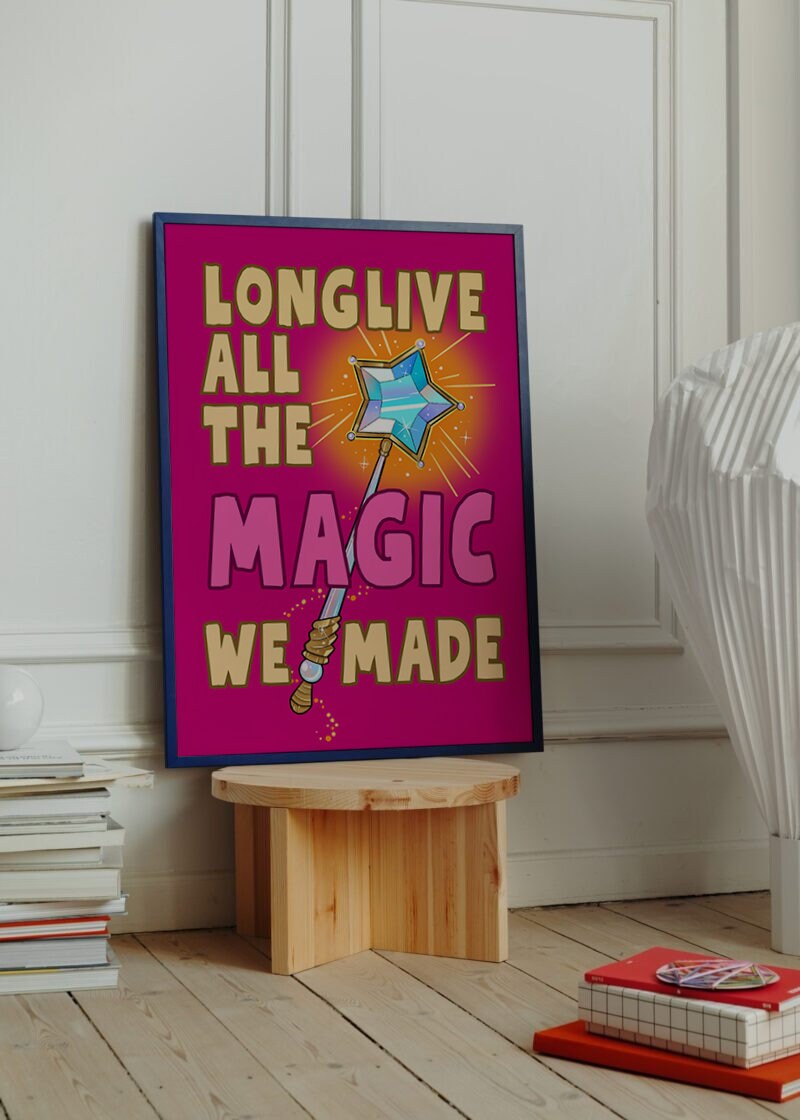 long live all the magic print, long live all the magic we made poster, pink taylor poster, swifti gift, taylor poster, taylor gift