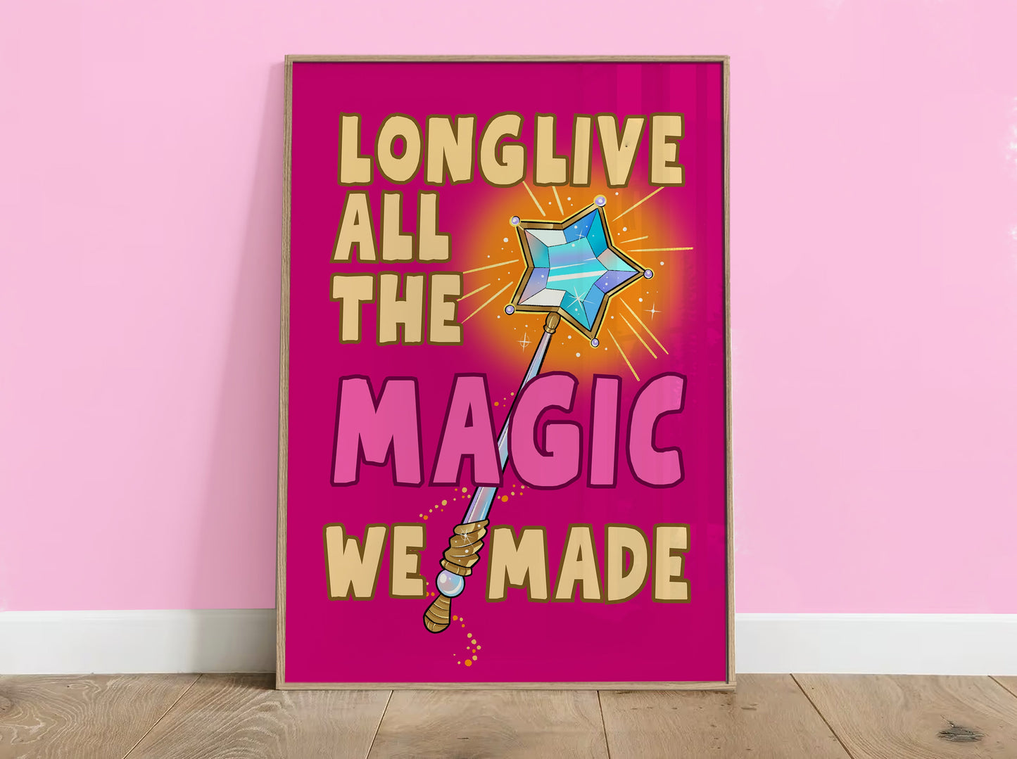 long live all the magic print, long live all the magic we made poster, pink taylor poster, swifti gift, taylor poster, taylor gift