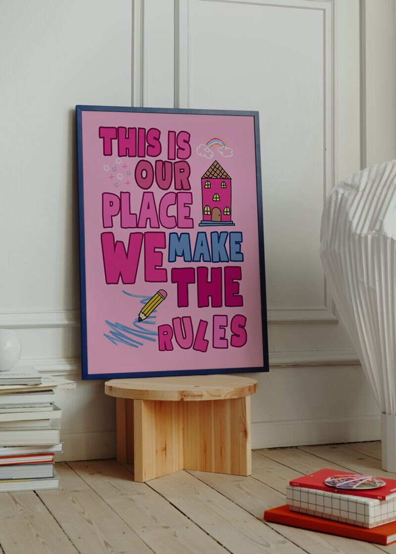 this is our place poster, we make the rules print, taylor song poster, swiftie gift, taylor poster, taylor lyric print, taylor gift, swiftie