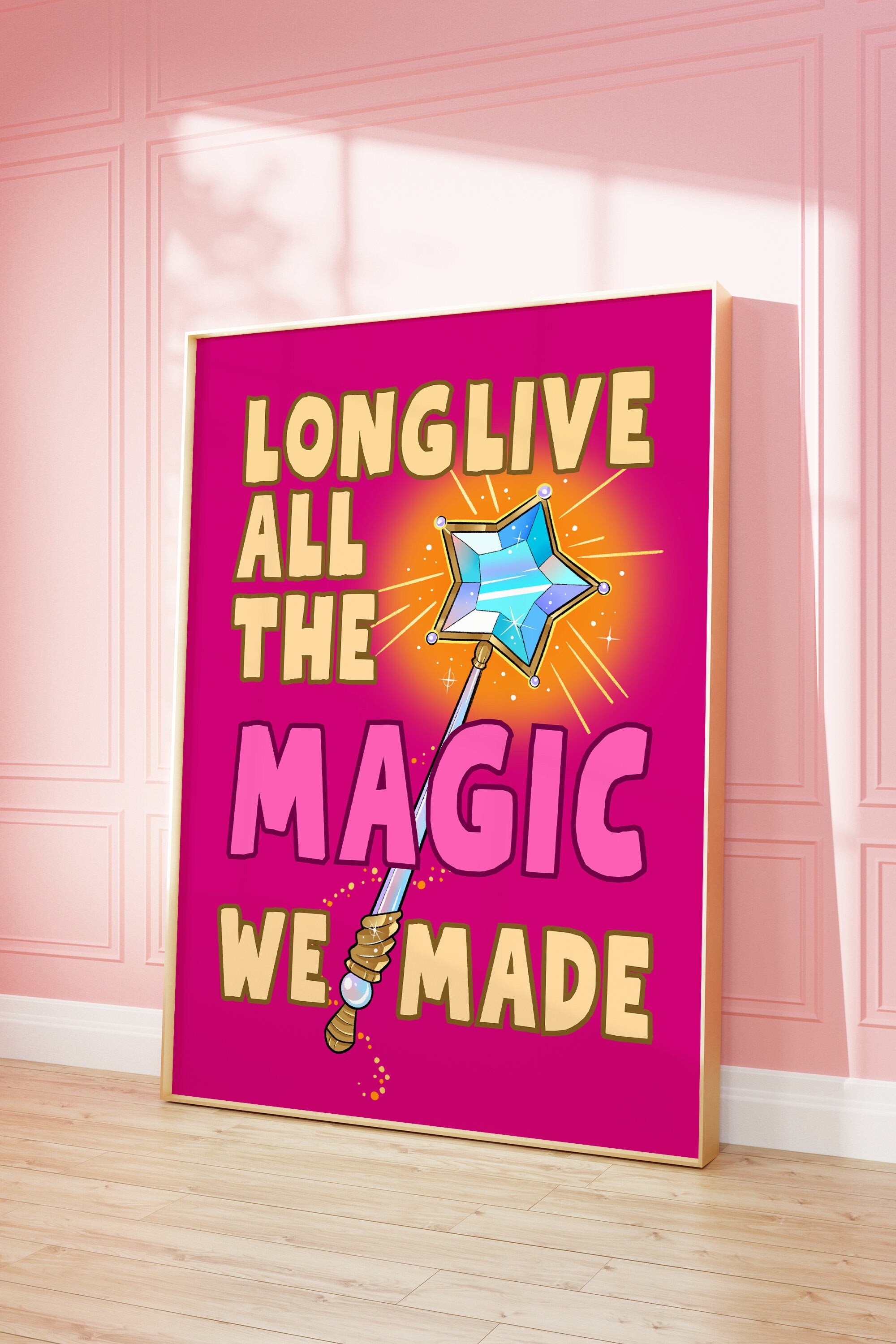 long live all the magic print, long live all the magic we made poster, pink taylor poster, swifti gift, taylor poster, taylor gift