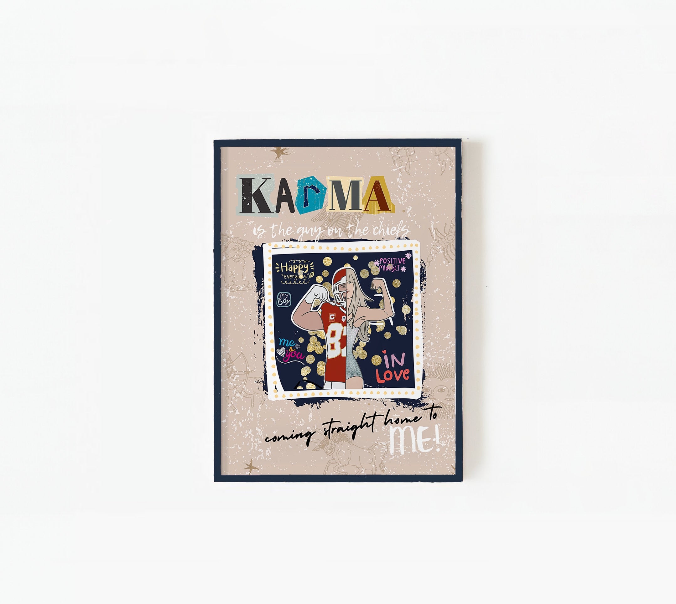 Karma is the guy on the chiefs | print bundle | travis taylor print, gift for swiftie friend, swiftie bestfriend, for daughter, taylor gift